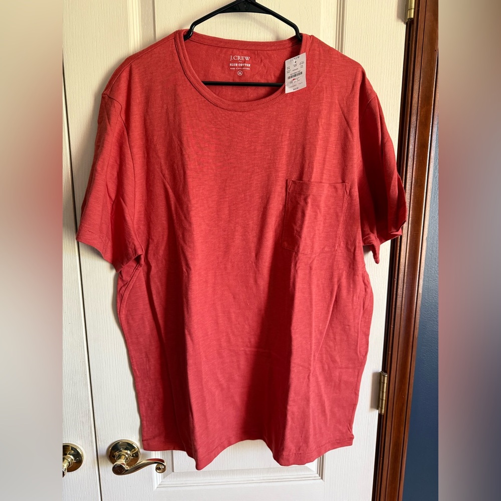 NWT JCREW MENS SLUB COTTON POCKET T-SHIRT